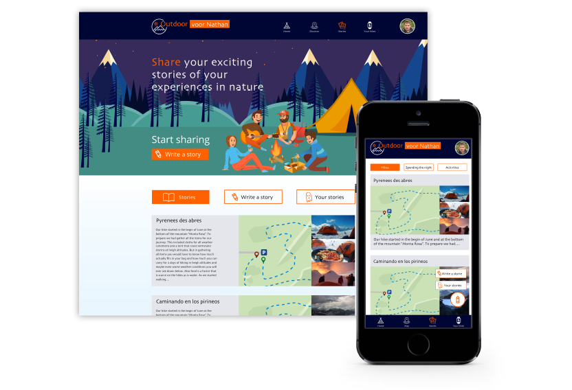 Share your stories in the outdoor app